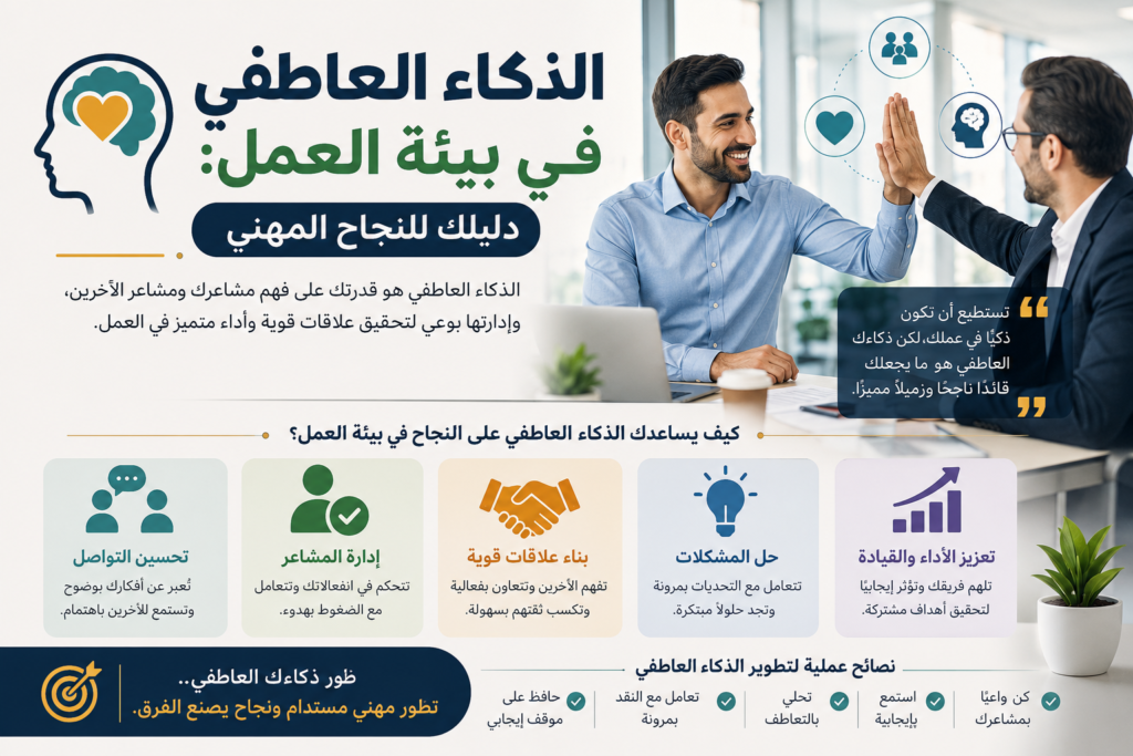 الذكاء-العاطفي-1024x683 الذكاء العاطفي في العمل: كيف تتعامل مع ضغوط الوظيفة ومديرك؟